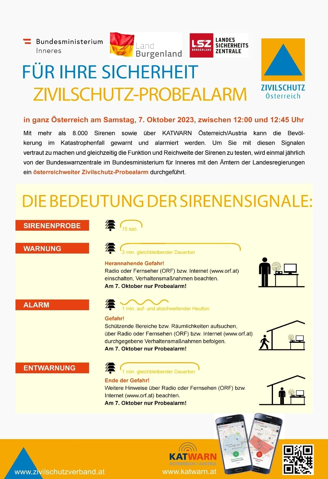 Zivilschutz Probealarm am 07.10.2023